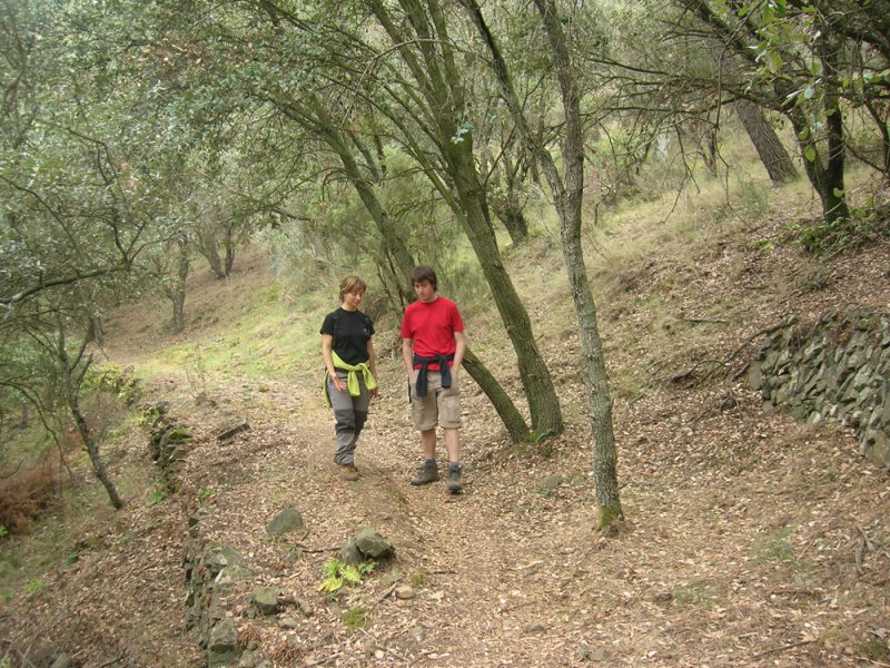 Acompanyant l'operador pel Camí antic de Falset a Gratallops